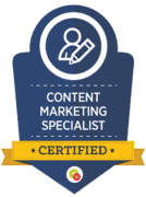 Content marketing specialist certified